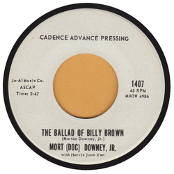 Sean Morton Downey Jr. The Ballad Of Billy Brown Vinyl 7" USED