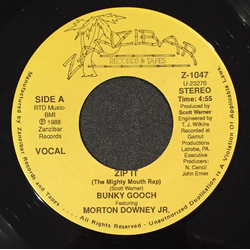 Bunky Gooch / Sean Morton Downey Jr. Zip It (The Mighty Mouth Rap) Vinyl 7" USED