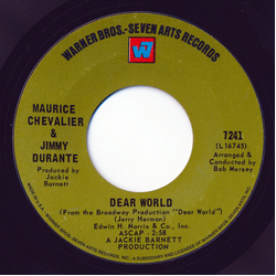 Maurice Chevalier / Jimmy Durante Dear World Vinyl 7" USED