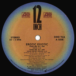 Erotic Exotic Take Me As I Am Vinyl 12" USED