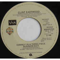 Clint Eastwood (2) Cowboy In A Three Piece Business Suit Vinyl 7" USED