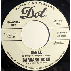 Barbara Eden Rebel / Heartaches Vinyl 7" USED