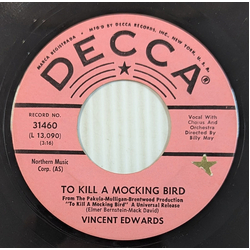 Vince Edwards (2) To Kill A Mocking Bird / You'll Still Have Me Vinyl 7" USED