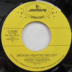 Sarah Vaughan Broken-Hearted Melody / Misty Vinyl 7" USED