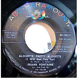 Frank Fontaine R.S.V.P. / Alouette, Pretty Alouette (I Will Get You Yet) Vinyl 7" USED