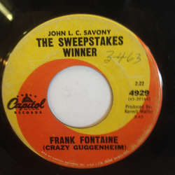Frank Fontaine / Lou Holtz The Sweepstakes Winner Vinyl 7" USED