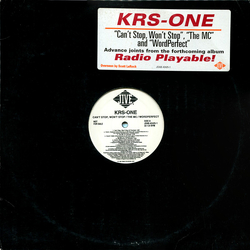 KRS-One Can't Stop, Won't Stop / The MC / Word Perfect Vinyl 12" USED