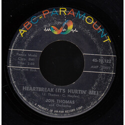 Jon Thomas (3) Heartbreak (It's Hurtin' Me) / Teasin' USED VINYL 7INCH 45 RPM
