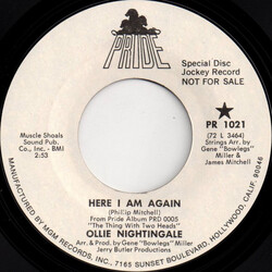 Ollie Nightingale Here I Am Again USED VINYL 7INCH 45 RPM PROMO