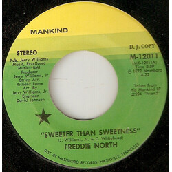 Freddie North Sweeter Than Sweetness USED VINYL 7INCH 45 RPM SINGLE PROMO