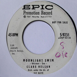 Clare Nelson Moonlight Swim / Flowers On The Water USED VINYL 7INCH 45 RPM SINGLE PROMO