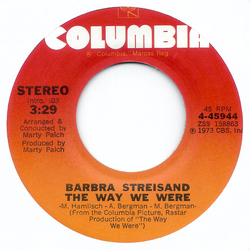 Barbra Streisand The Way We Were Vinyl 7" USED
