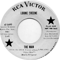 Lorne Greene The Man / Pop Goes The Hammer Vinyl 7" USED