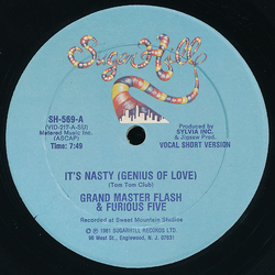 Grandmaster Flash & The Furious Five It's Nasty (Genius Of Love) Vinyl 12" USED