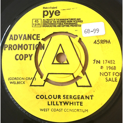 West Coast Consortium Colour Sergeant Lillywhite Vinyl 7" USED