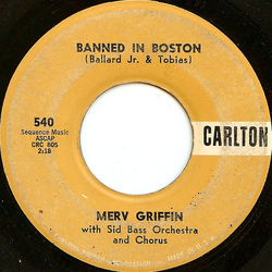 Merv Griffin / Sid Bass And His Orchestra Banned In Boston / The World We Love In Vinyl 7" USED