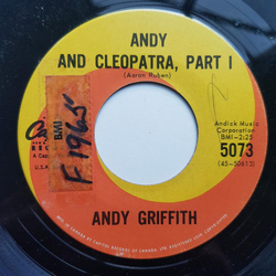 Andy Griffith Andy And Cleopatra Part I / Andy And Cleopatra Part II Vinyl 7" USED