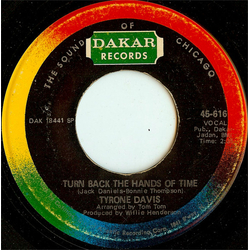 Tyrone Davis Turn Back The Hands Of Time / I Keep Coming Back Vinyl 7" USED