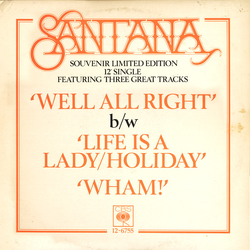 Santana Well All Right Vinyl 12" USED