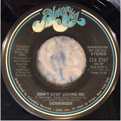 Derringer (2) Don't Stop Loving Me USED VINYL 7INCH 45 RPM SINGLE PROMO STEREO MONO