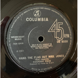 The Fivepenny Piece Hang The Flag Out Mrs. Jones Vinyl 7" USED