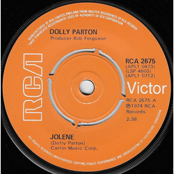 Dolly Parton Jolene Vinyl 7" USED