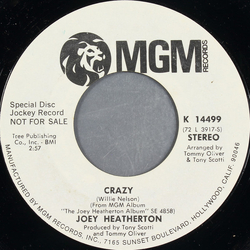 Joey Heatherton Crazy Vinyl 7" USED