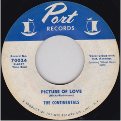 The Continentals Picture Of Love Vinyl 7" USED
