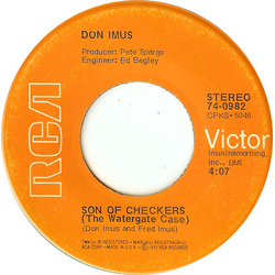 Don Imus Son Of Checkers (The Watergate Case) Vinyl 7" USED
