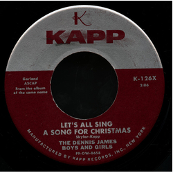 The Dennis James Boys And Girls Let's All Sing A Song For Christmas Vinyl 7" USED