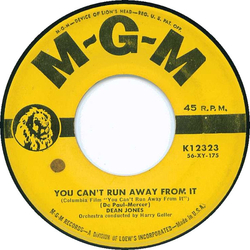 Dean Jones (7) You Can't Run Away From It Vinyl 7" USED