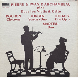 Pierre d'Archambeau / Iwan D'Archambeau Duos For Violin & Cello Vinyl LP USED