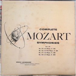 Wolfgang Amadeus Mozart / Erich Leinsdorf / Philharmonic Symphony Of London Complete Symphonies VII Vinyl LP USED
