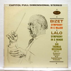 Georges Bizet / Édouard Lalo / Orchestre National De France / Sir Thomas Beecham Symphony In C / Symphony In G Minor Vinyl LP USED