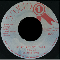 Dennis Brown If I Follow My Heart Vinyl 7" USED