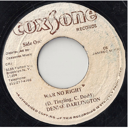 Denise Darlington War No Right Vinyl 7" USED