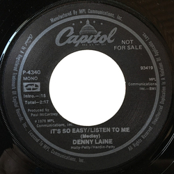 Denny Laine It's So Easy/Listen to Me (Medley) Vinyl 7" USED