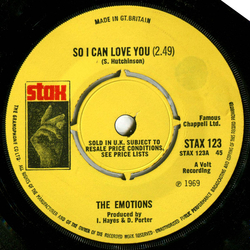 The Emotions So I Can Love You Vinyl 7" USED