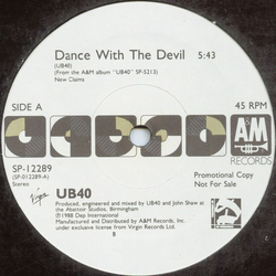 UB40 Dance With The Devil / Red Red Wine Vinyl 12" USED