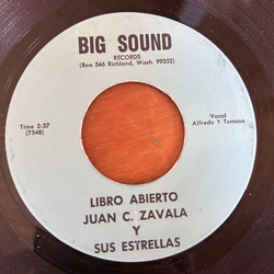 Juan C. Zavala Y Sus Estrellas Libro Abierto / Carino Santo Vinyl 7" USED