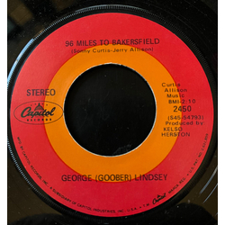 George Lindsey 96 Miles To Bakersfield / It's Such A Pretty World Today Vinyl 7" USED