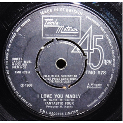Fantastic Four I Love You Madly Vinyl 7" USED