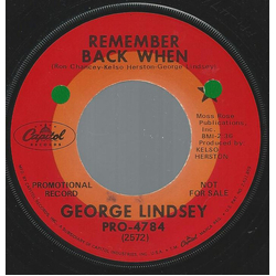 George Lindsey Remember Back When Vinyl 7" USED