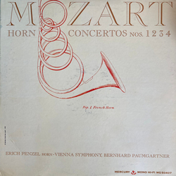 Wolfgang Amadeus Mozart / Bernhard Paumgartner / Erich Penzel / Wiener Symphoniker Horn Concertos Nos. 1, 2, 3, 4 Vinyl LP USED