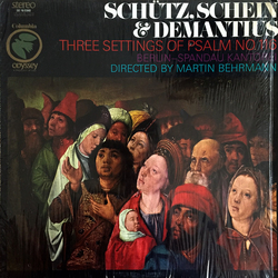 Heinrich Schütz / Johann Hermann Schein / Christopher Demantius / Spandauer Kantorei / Martin Behrmann Three Settings Of Psalm No. 116 Vinyl LP USED