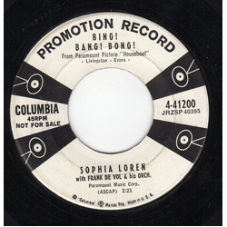 Sophia Loren / Frank De Vol And His Orchestra Bing! Bang! Bong! / Love Song From "Houseboat" Vinyl 7" USED
