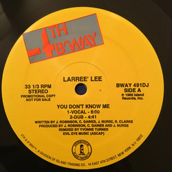 Larree' Lee You Don't Know Me Vinyl 12" USED