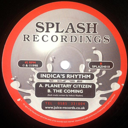 Indicas Rhythm Planetary Citizen / The Coming Vinyl 12" USED
