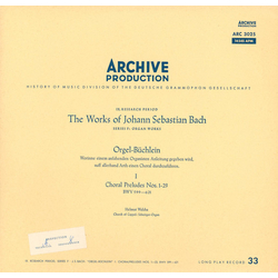 Johann Sebastian Bach / Helmut Walcha "Orgel Büchlein" I: Choralpreludes Nos. 1-23. BWV 599-621 Vinyl LP USED