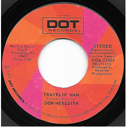 Don Meredith Travelin' Man Vinyl 7" USED
